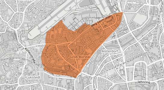 Mietspiegelkarte Hamburg Gross Borstel
